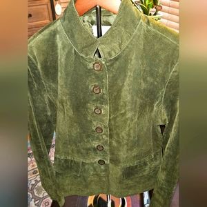 Chadwick's Green Suede Jacket. Size 10 Excellent Condition